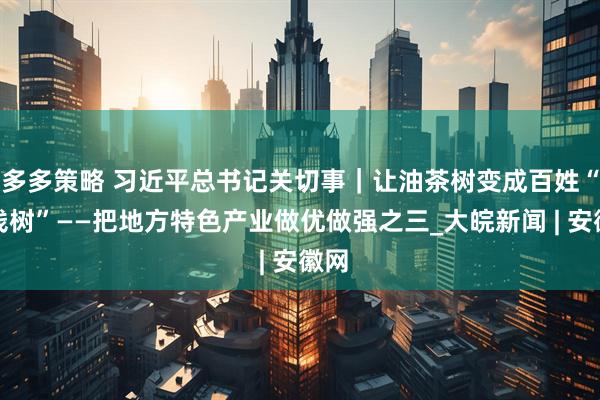 多多策略 习近平总书记关切事｜让油茶树变成百姓“摇钱树”——把地方特色产业做优做强之三_大皖新闻 | 安徽网
