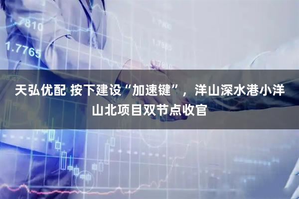天弘优配 按下建设“加速键”，洋山深水港小洋山北项目双节点收官